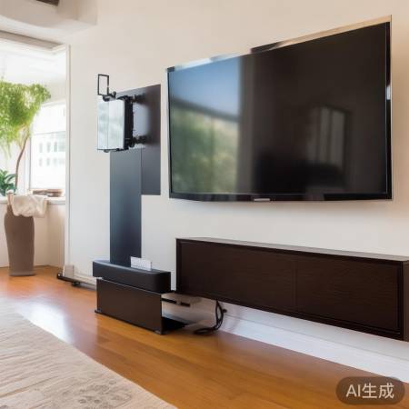 电视挂放:壁挂简洁,落地稳固