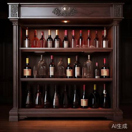 红酒柜分层存放