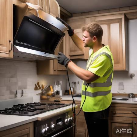 确保断电再拆卸油烟机