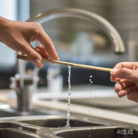 “用筷子/牙签捅水口,关闭即可