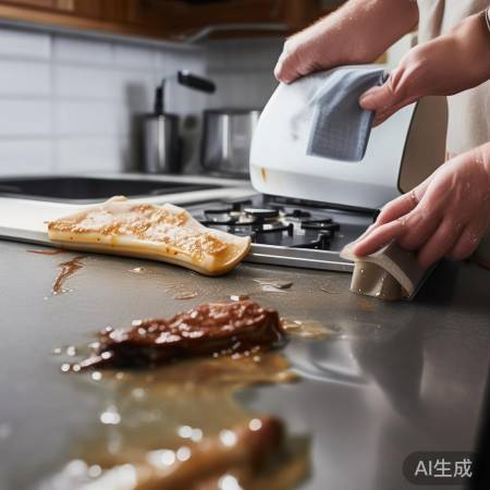 轻柔擦拭油烟机，刷洗滤网