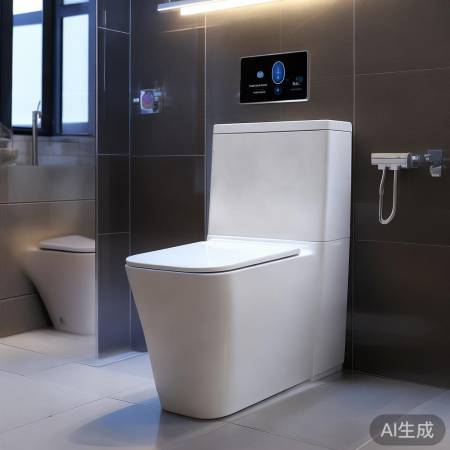 智能马桶自动冲洗，水温随心调