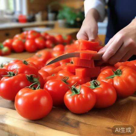 挑选新鲜番茄冷冻