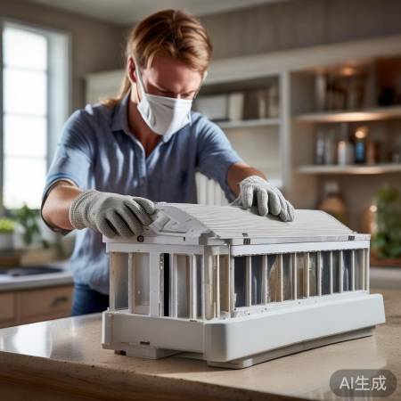 “清洗空调滤网，空气清新节能”