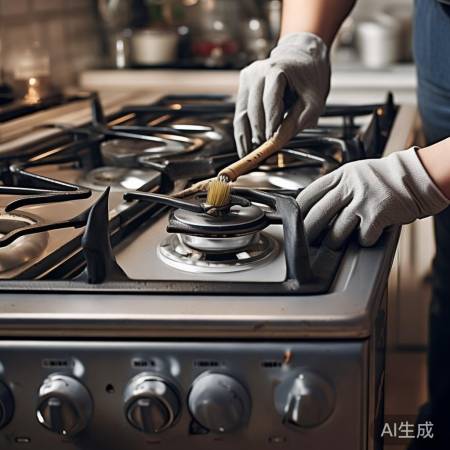 清理燃气灶点火针与喷嘴