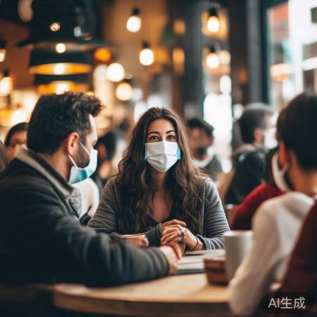 公共场所戴口罩，防病毒传播