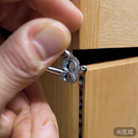 固定门框卡扣,螺丝适度拧紧。