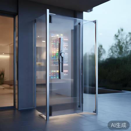 智能玻璃锁，高科技门面